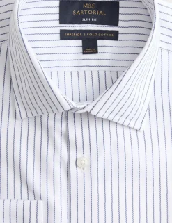 Slim Fit Pure Cotton Striped Shirt