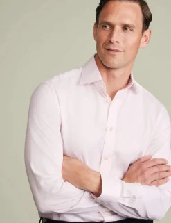 Slim Fit Pure Cotton Textured Luxury Shirt
