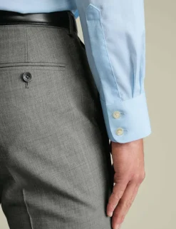 Slim Fit Pure Cotton Textured Luxury Shirt