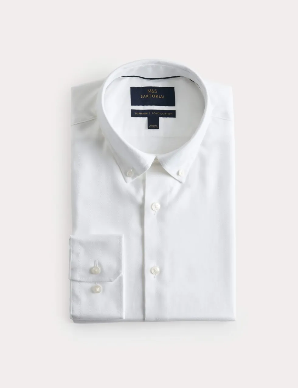 Slim Fit Pure Cotton Twill Luxury Shirt