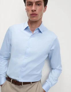 Slim Fit Pure Easy Iron Cotton with Stretch Shirt