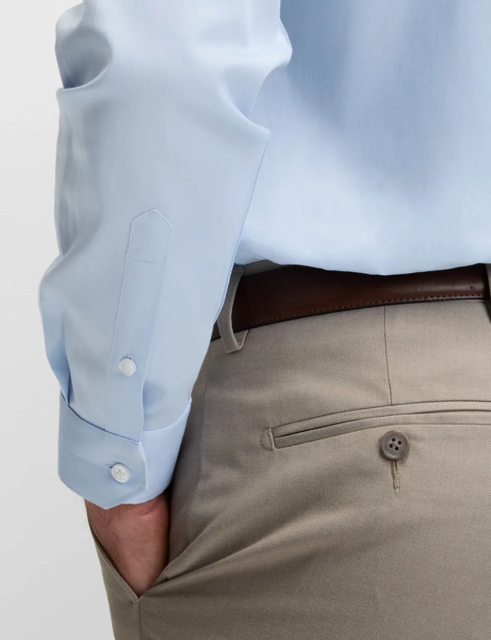 Slim Fit Pure Easy Iron Cotton with Stretch Shirt