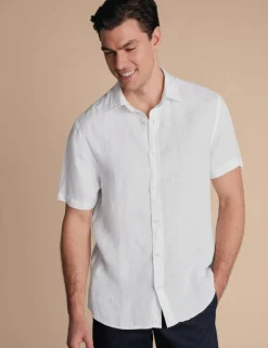 Slim Fit Pure Linen Short Sleeve Shirt