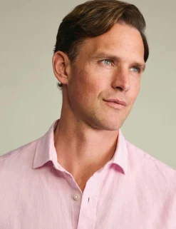 Slim Fit Pure Linen Short Sleeve Shirt