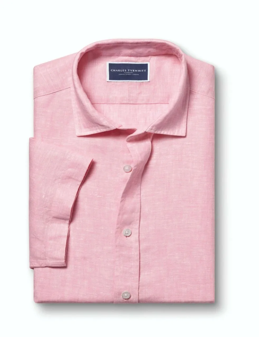 Slim Fit Pure Linen Short Sleeve Shirt