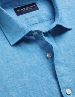 Slim Fit Pure Linen Short Sleeve Shirt