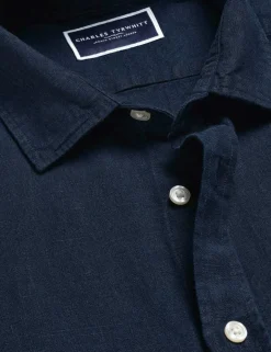 Slim Fit Pure Linen Short Sleeve Shirt
