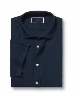 Slim Fit Pure Linen Short Sleeve Shirt