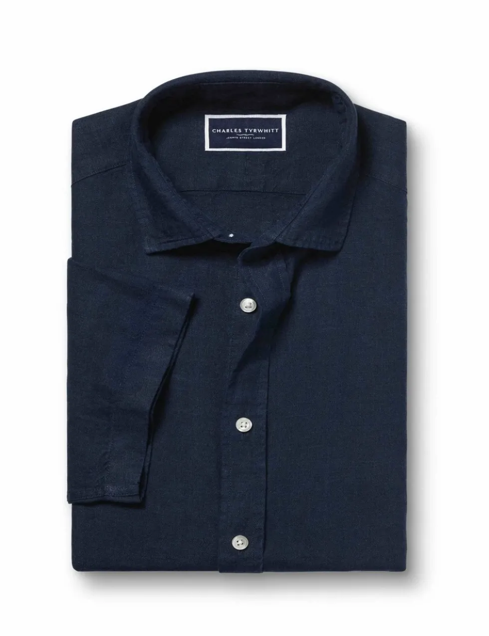 Slim Fit Pure Linen Short Sleeve Shirt