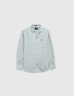 Slim Fit Pure Linen Striped Shirt