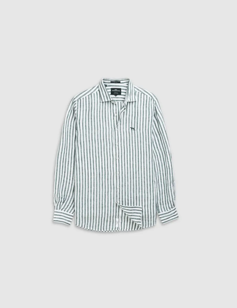 Slim Fit Pure Linen Striped Shirt