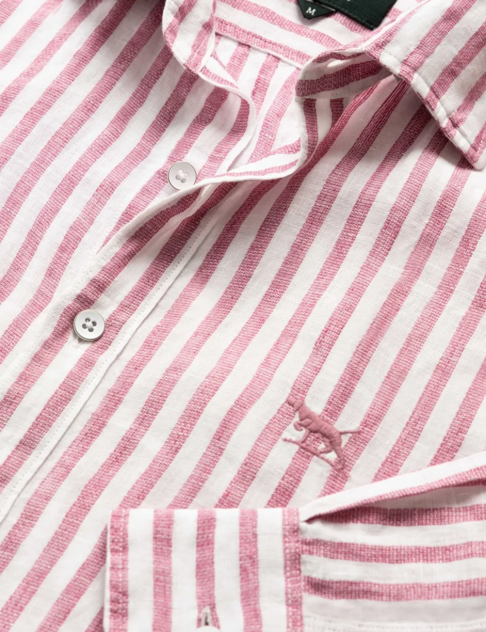 Slim Fit Pure Linen Striped Shirt