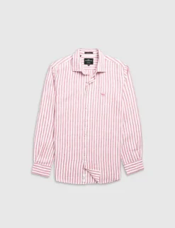 Slim Fit Pure Linen Striped Shirt