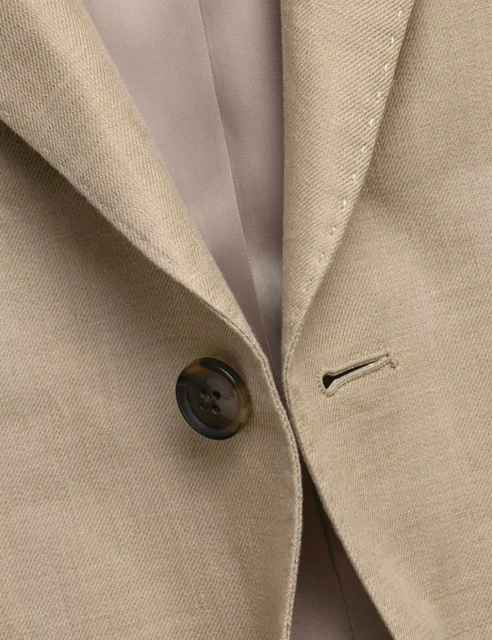Slim Fit Pure Linen Suit Jacket