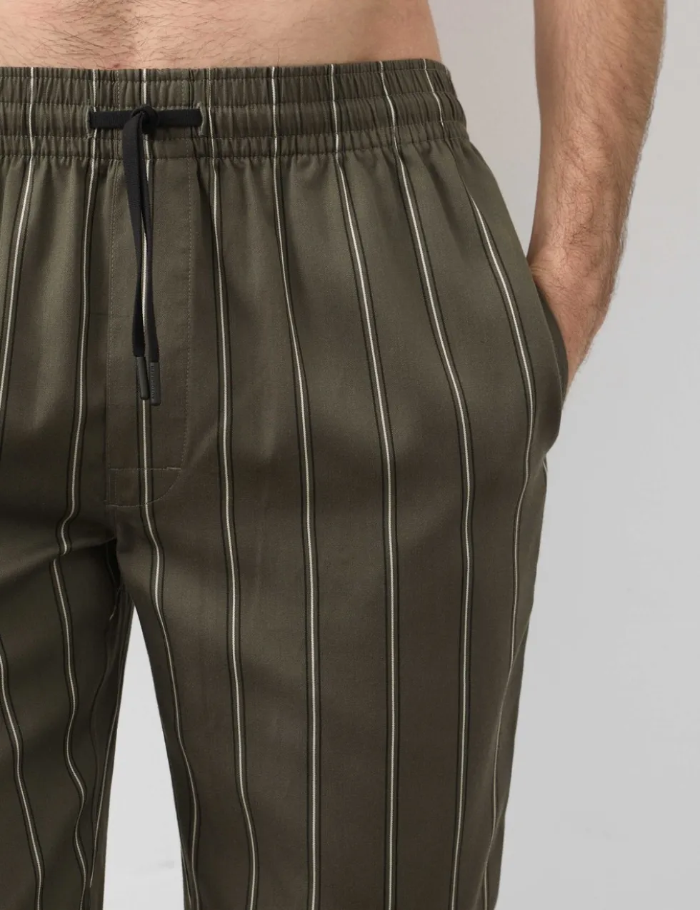Slim Fit Pure Lyocell Striped Pyjama Bottoms