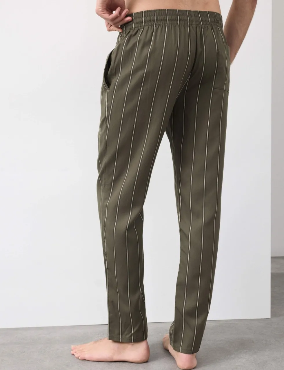 Slim Fit Pure Lyocell Striped Pyjama Bottoms