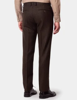 Slim Fit Pure Wool Herringbone Suit Trousers