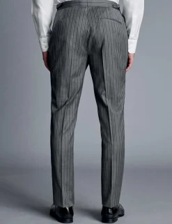 Slim Fit Pure Wool Stripe Trousers
