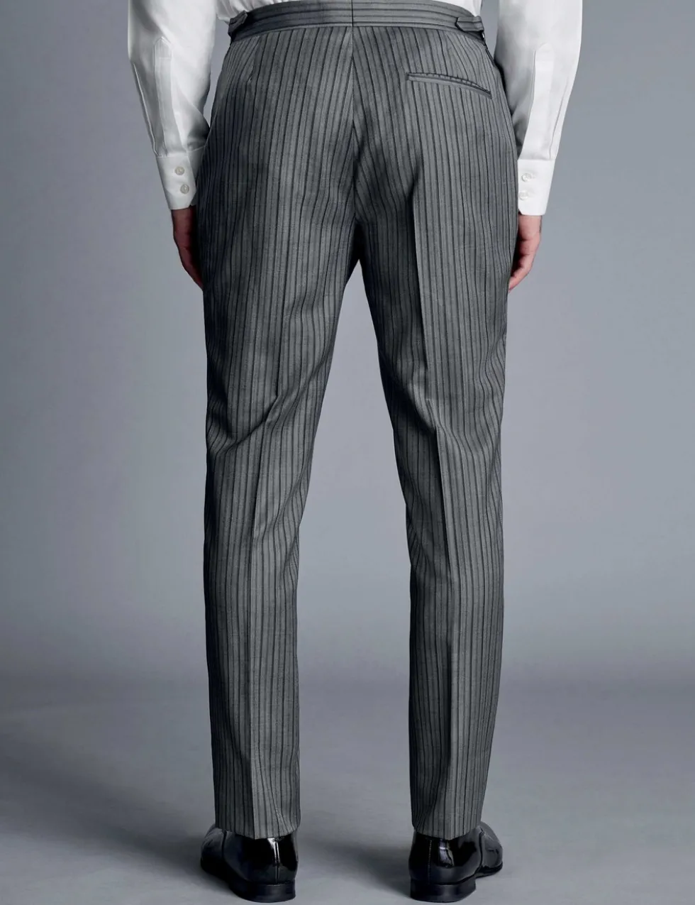 Slim Fit Pure Wool Stripe Trousers