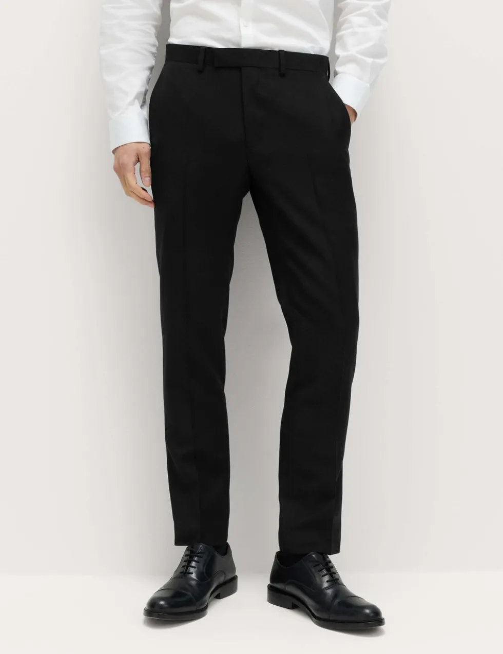 Slim Fit Pure Wool Suit Trousers