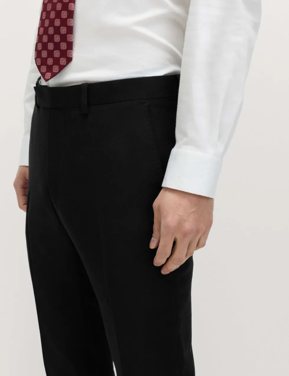 Slim Fit Pure Wool Suit Trousers