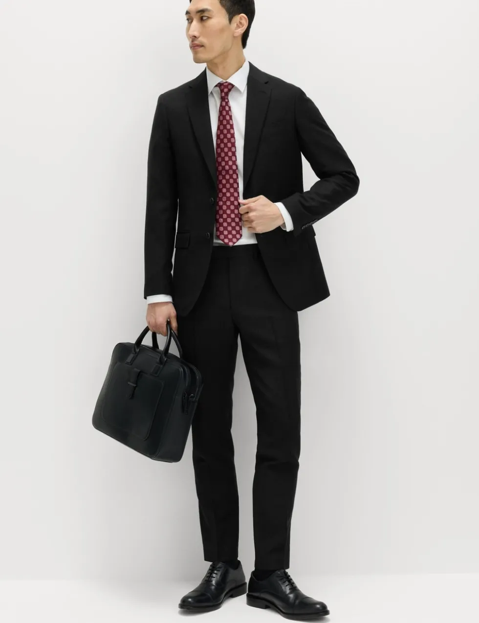 Slim Fit Pure Wool Suit Trousers