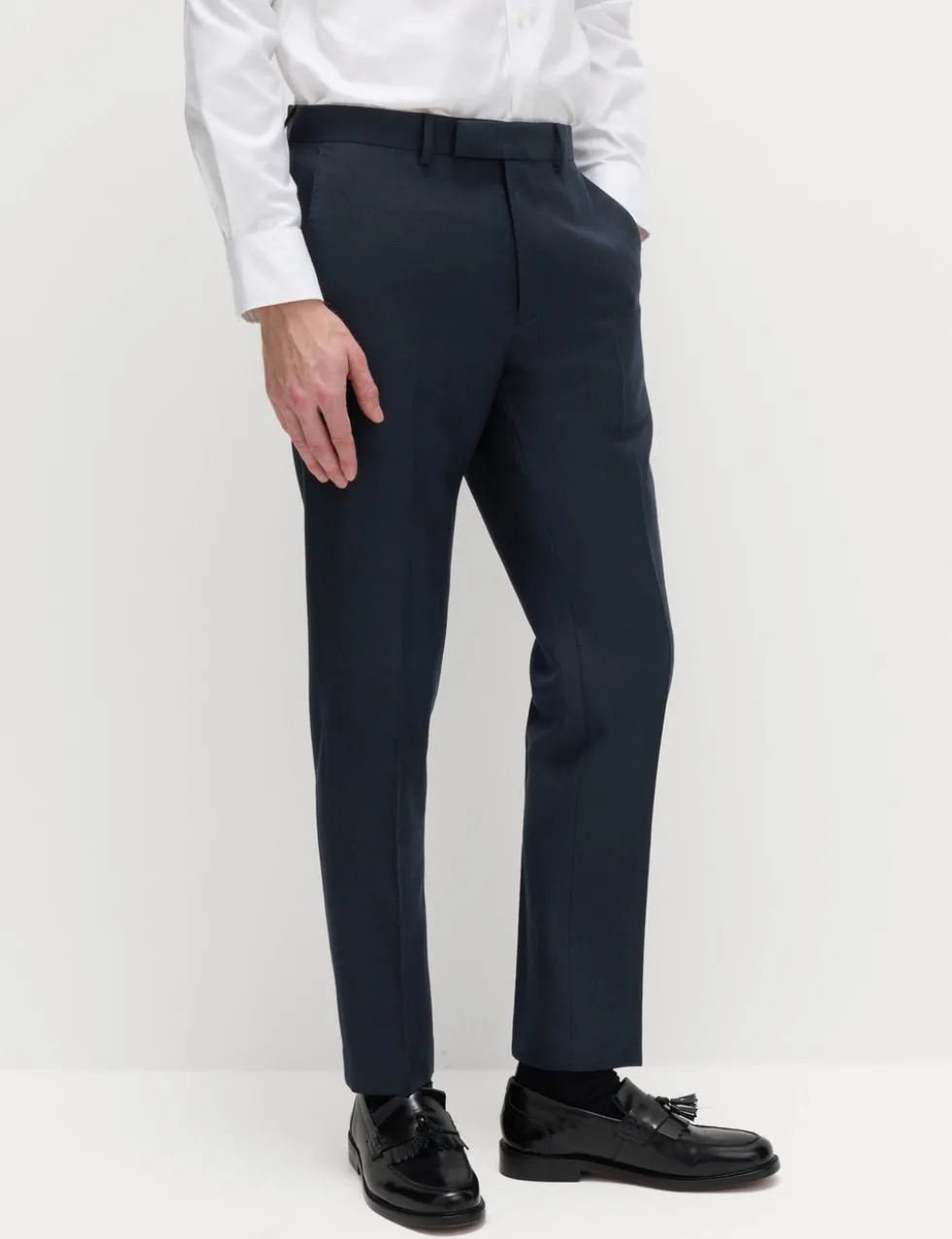 Slim Fit Pure Wool Suit Trousers