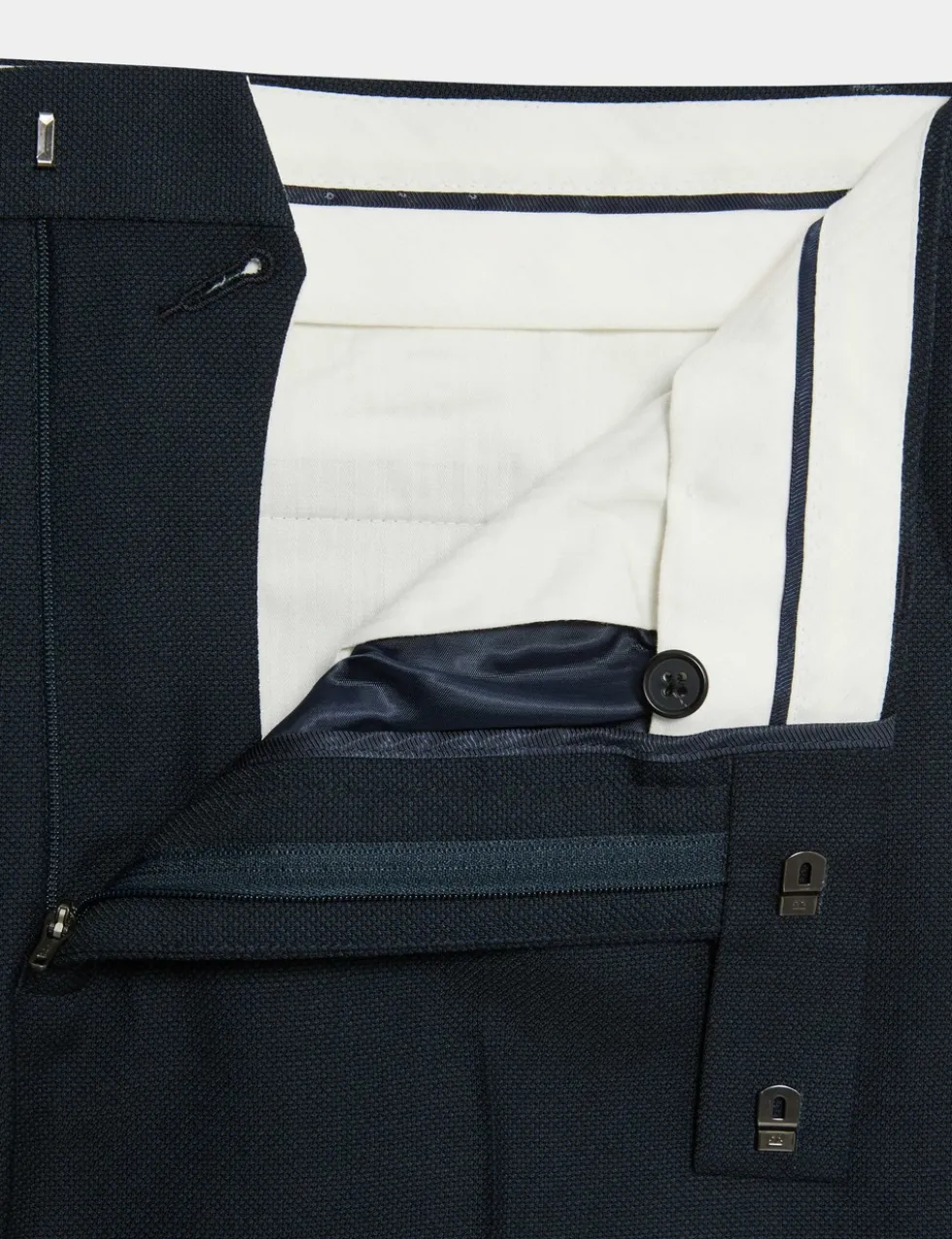 Slim Fit Pure Wool Suit Trousers