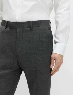 Slim Fit Pure Wool Suit Trousers