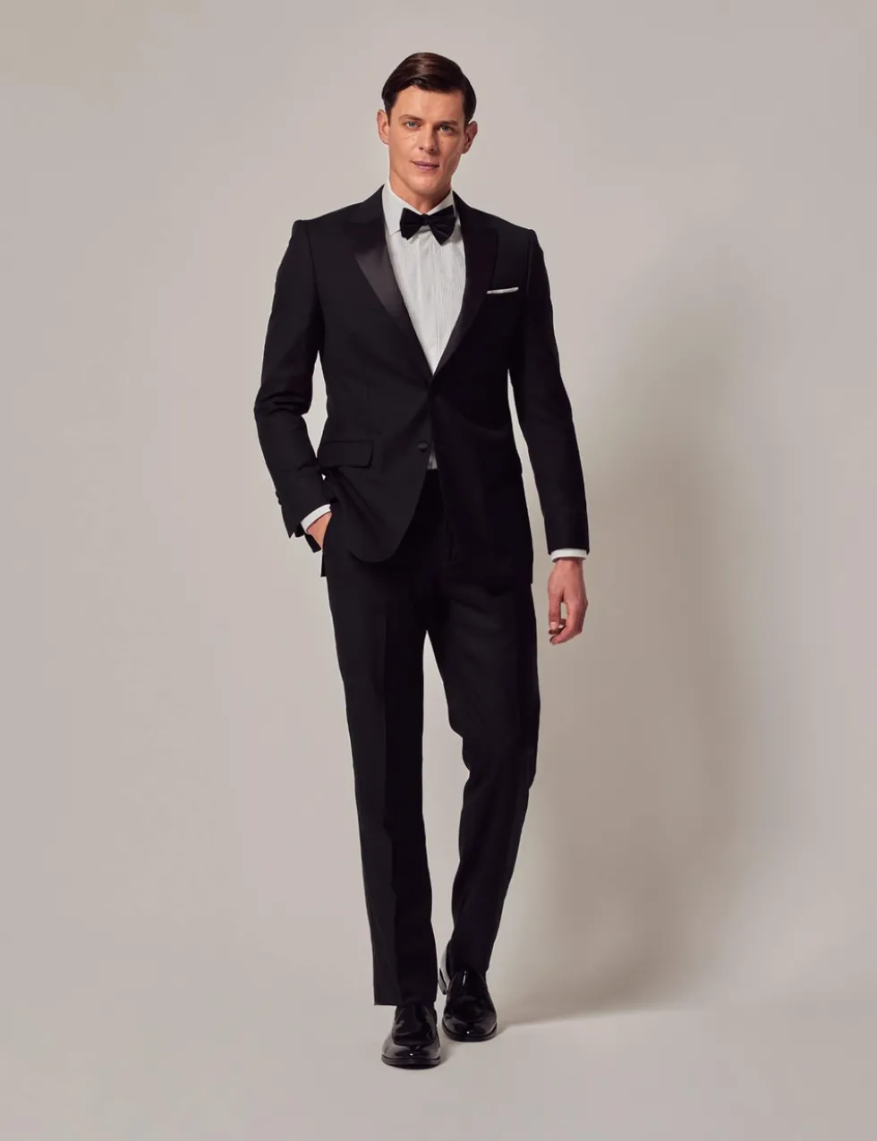 Slim Fit Pure Wool Tuxedo Jacket