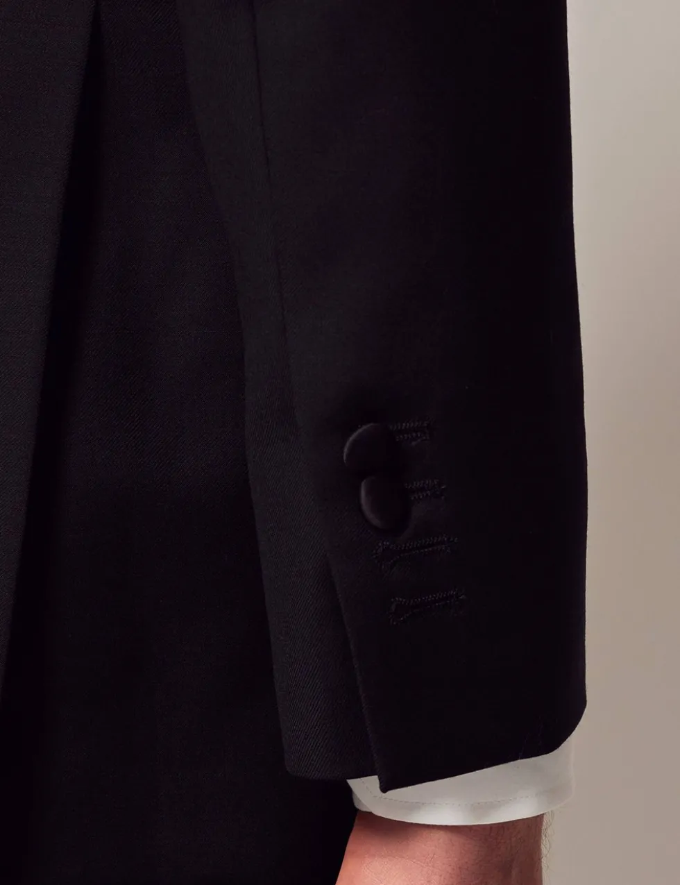 Slim Fit Pure Wool Tuxedo Jacket