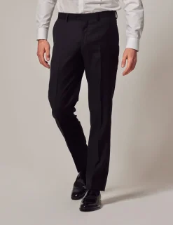 Slim Fit Pure Wool Tuxedo Trousers
