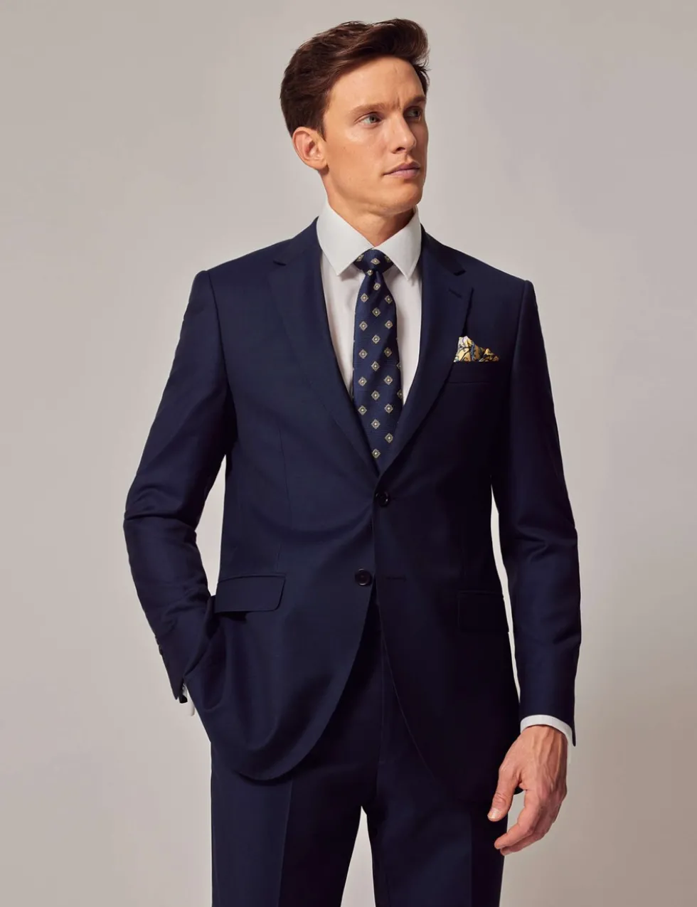 Slim Fit Pure Wool Twill Suit Jacket