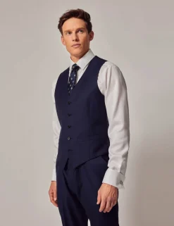 Slim Fit Pure Wool Twill Waistcoat