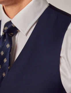 Slim Fit Pure Wool Twill Waistcoat