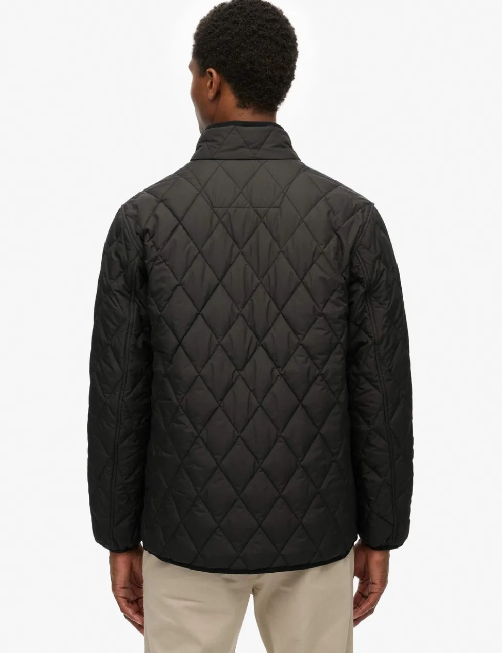 Slim Fit Quilted Funnel Neck Estate Jacket