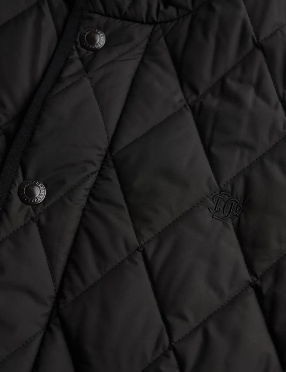 Slim Fit Quilted Funnel Neck Estate Jacket