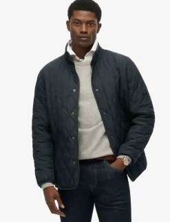 Slim Fit Quilted Funnel Neck Estate Jacket