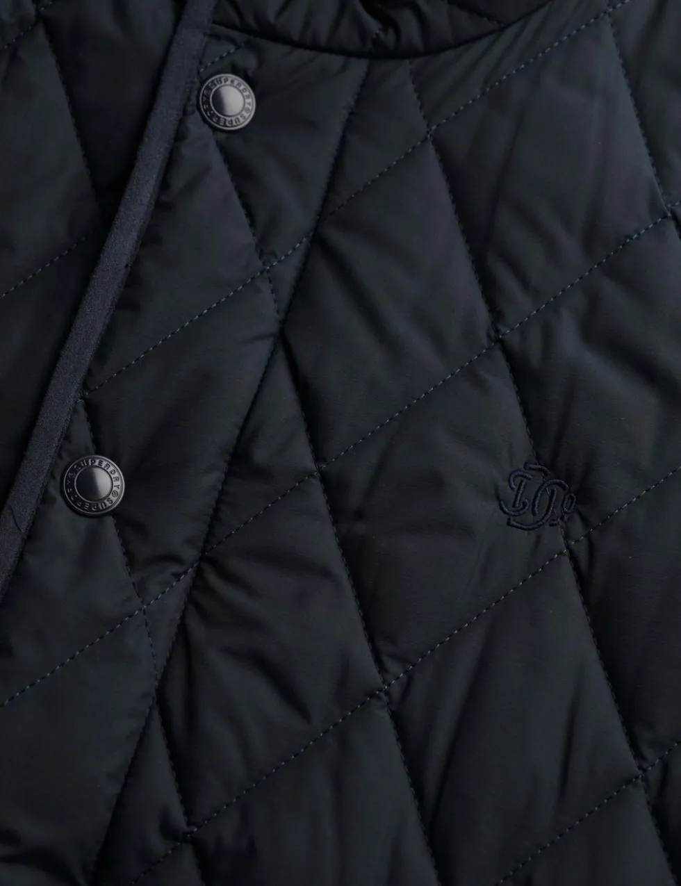 Slim Fit Quilted Funnel Neck Estate Jacket