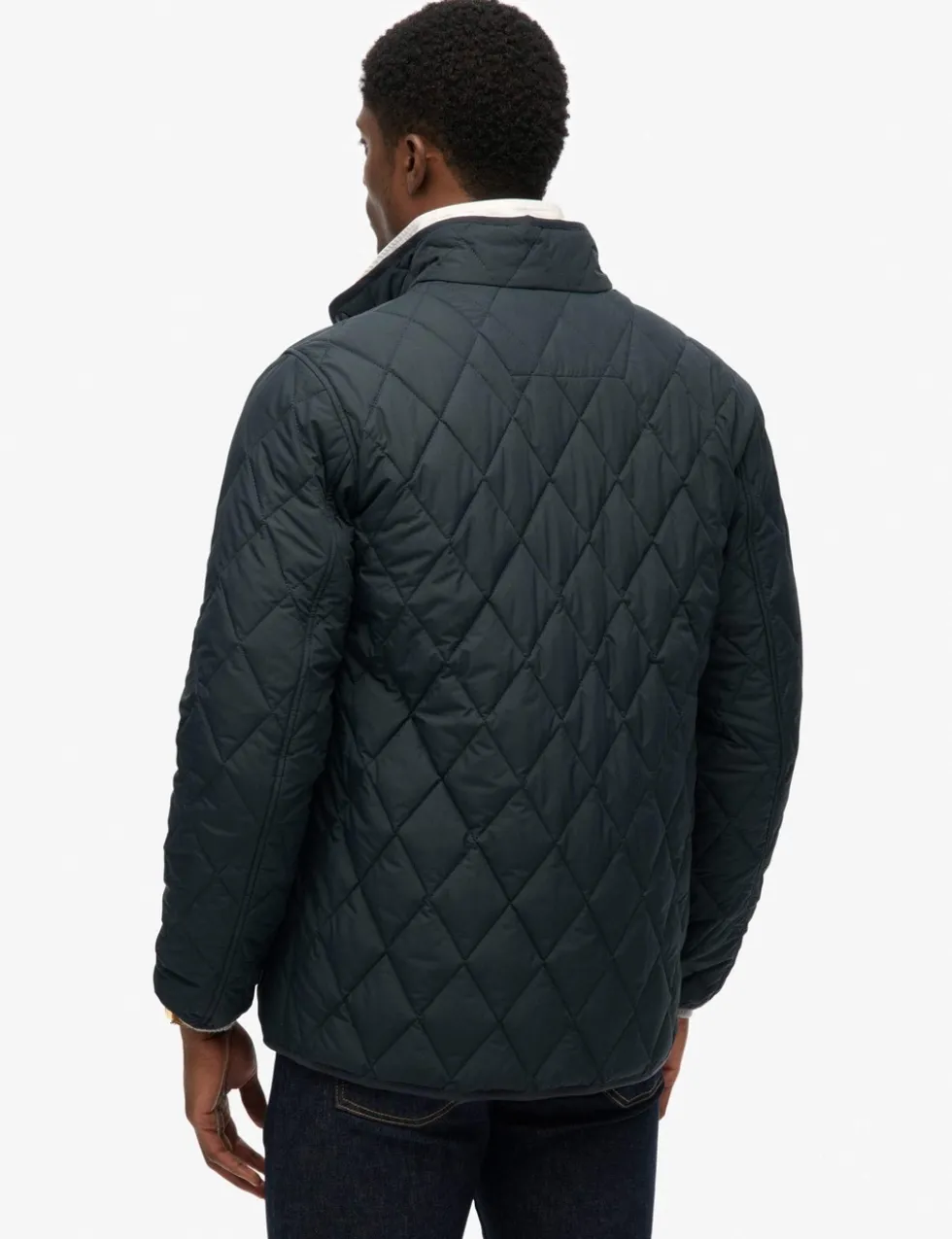 Slim Fit Quilted Funnel Neck Estate Jacket