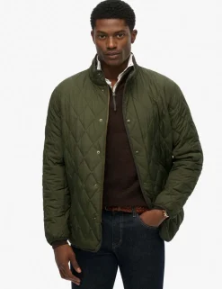 Slim Fit Quilted Funnel Neck Estate Jacket