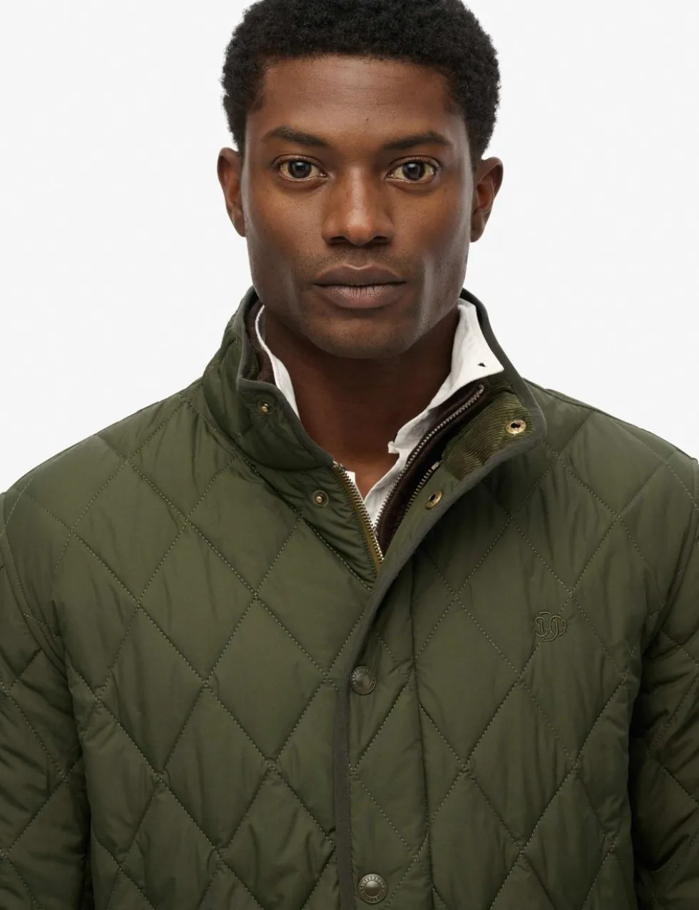 Slim Fit Quilted Funnel Neck Estate Jacket