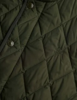 Slim Fit Quilted Funnel Neck Estate Jacket