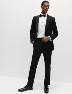 Slim Fit Shawl Collar Stretch Tuxedo Jacket