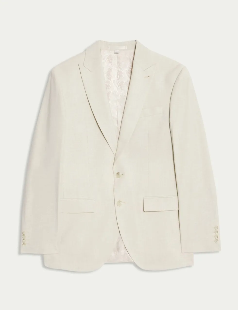 Slim Fit Suit Jacket with Linen