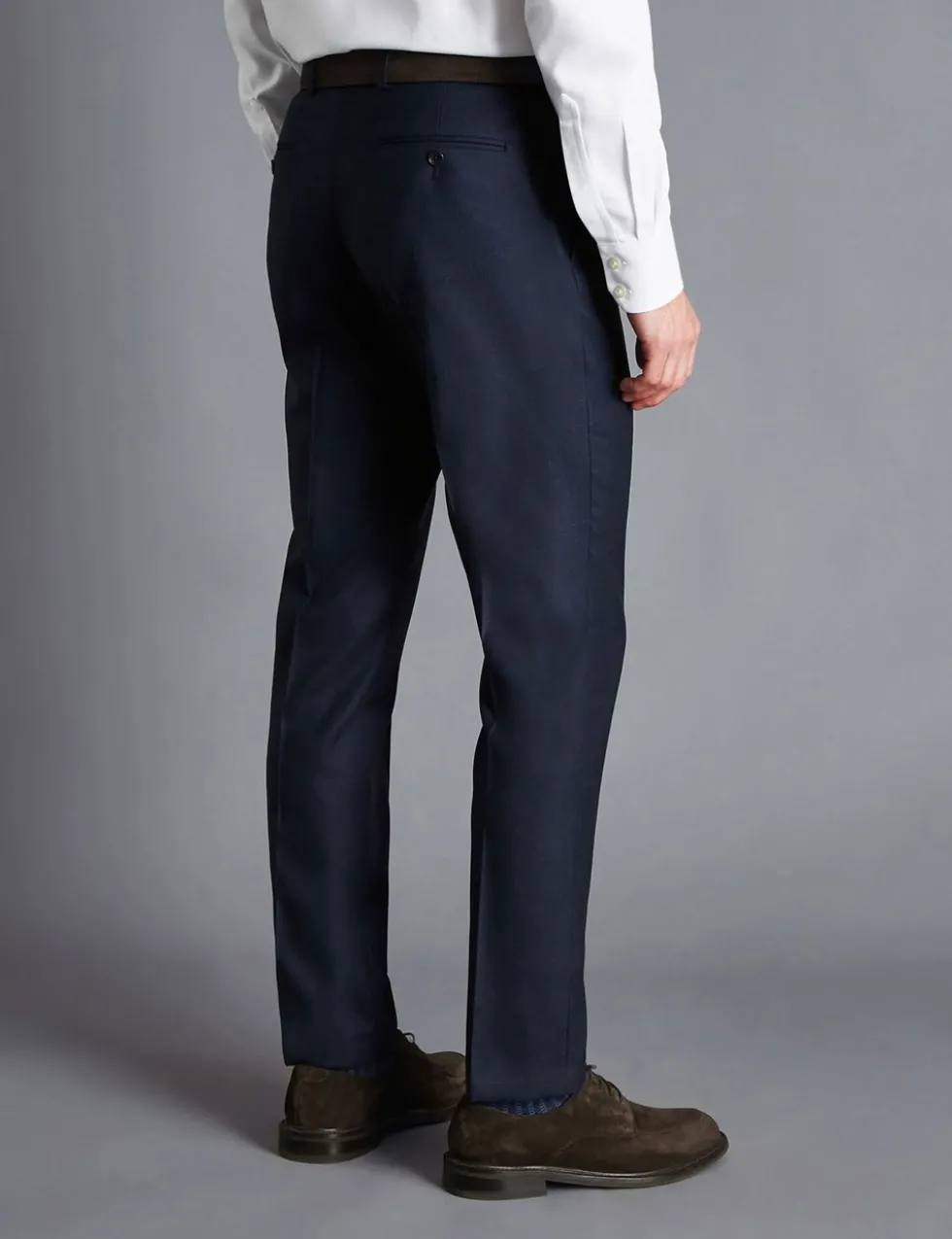 Slim Fit Super 120s Wool Suit Trousers