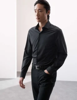 Slim Fit Super Stretch Printed Shirt