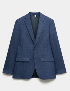 Slim Fit Textured Check Jacket