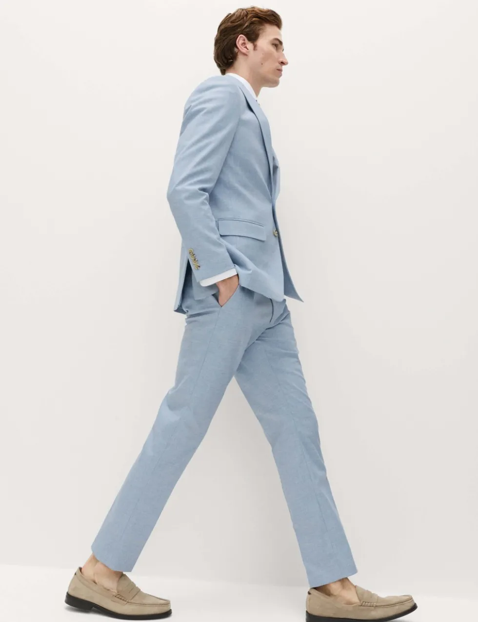 Slim Fit Textured Stretch Trousers