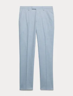 Slim Fit Textured Stretch Trousers